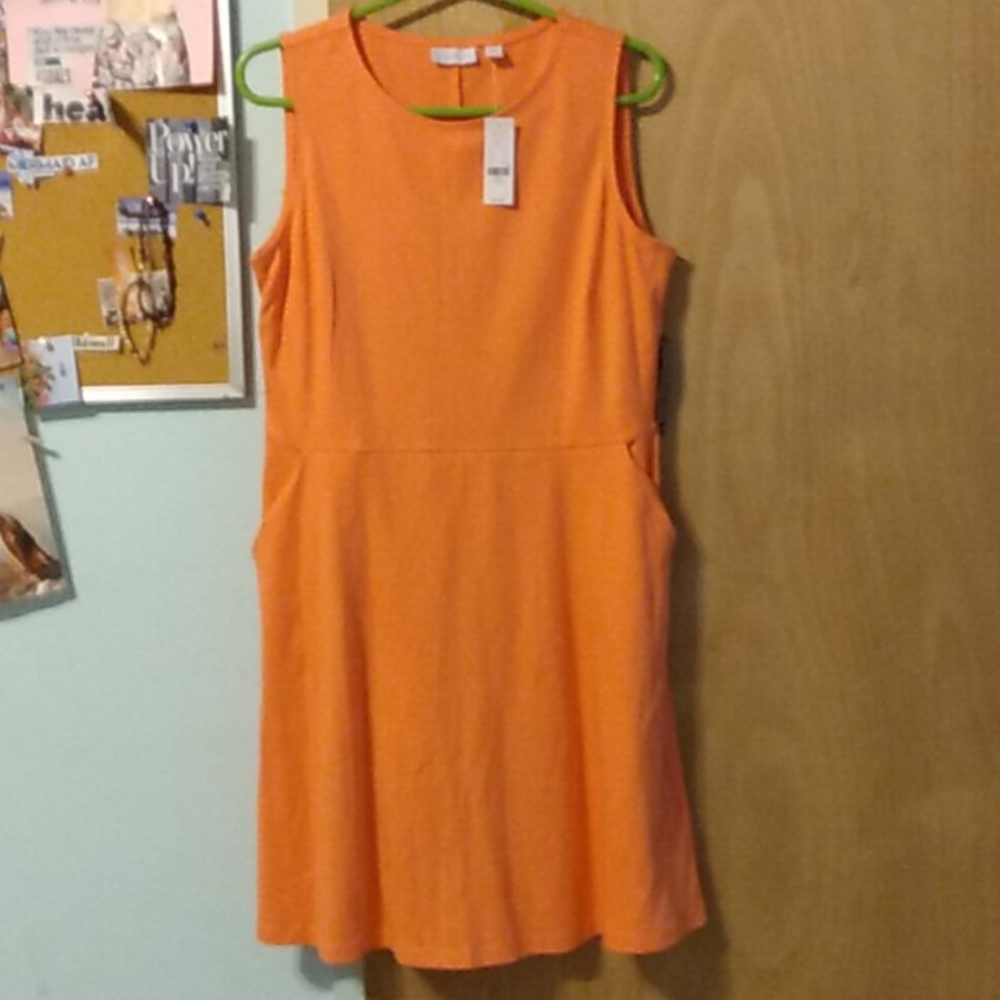 NY & Co. Coral Dress with pockets